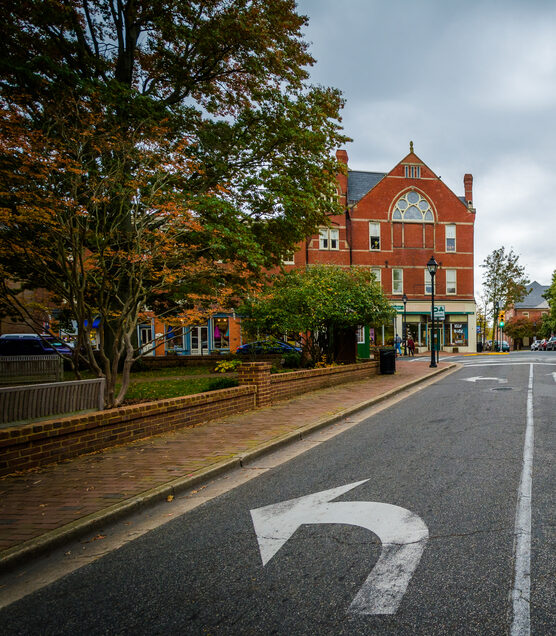 The,Intersection,Of,Dover,And,Washington,Streets,,In,Easton,,Maryland.