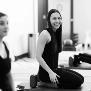 Right Balance Pilates client smiling after a wellness and recovery session