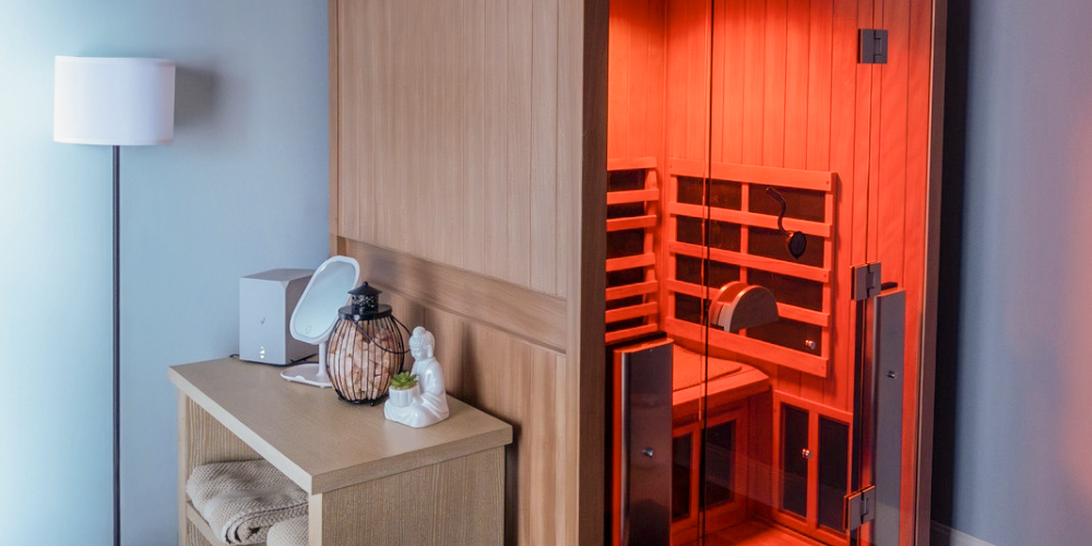 Infrared sauna room for recovery at Right Balance Pilates